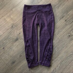 Purple Athleta workout capris